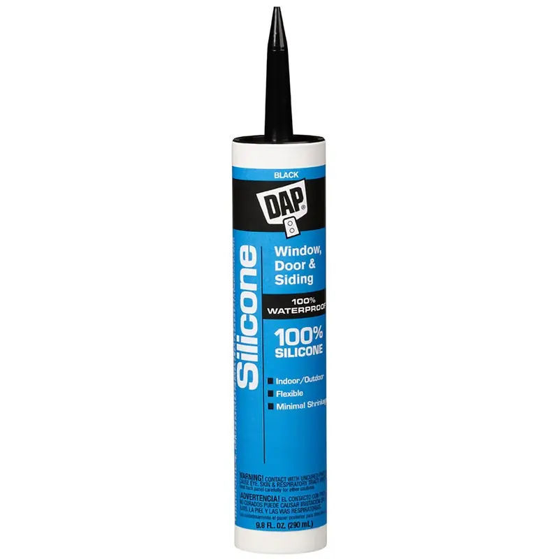Silicone Rubber Sealant, Black, 9.8-oz.