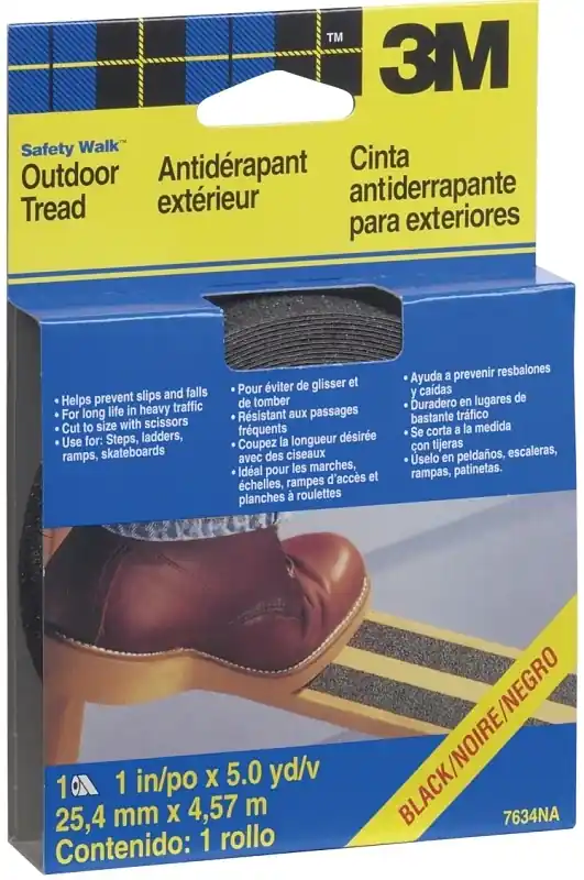 3M Safety-Walk 1 In. W X 15 Ft. L Black Vinyl Anti-Slip Treads