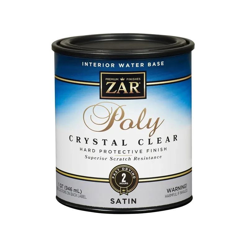 Interior Polyurethane, Crystal Clear Satin, Water-Based, Qt.