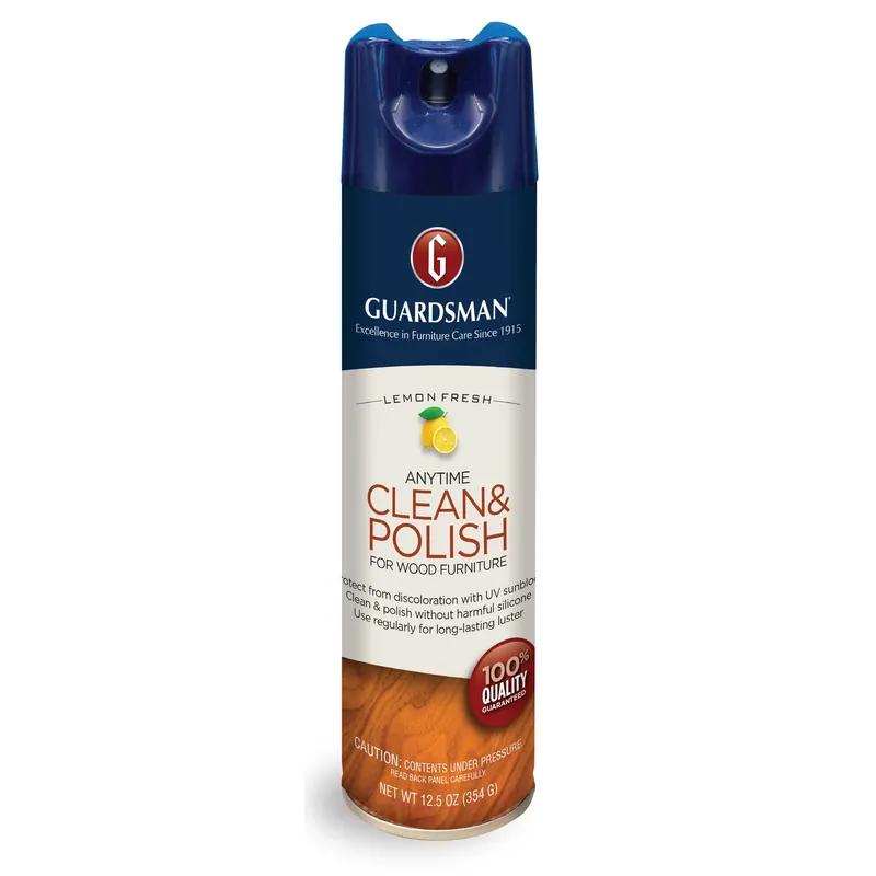 Clean & Polish Wood Furniture Cleaner, Lemon Scent, Aerosol, 12.5 Oz.
