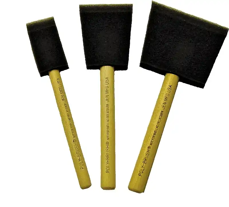 1, 2, And 3 Inch Wide Chiseled Paint Brush Set - 3 Piece