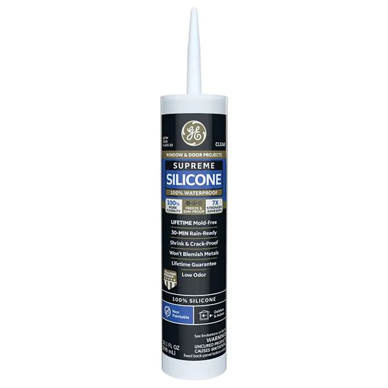 Supreme Clear Silicone Window And Door Sealant 10.1 Oz - Waterproof & Flexible