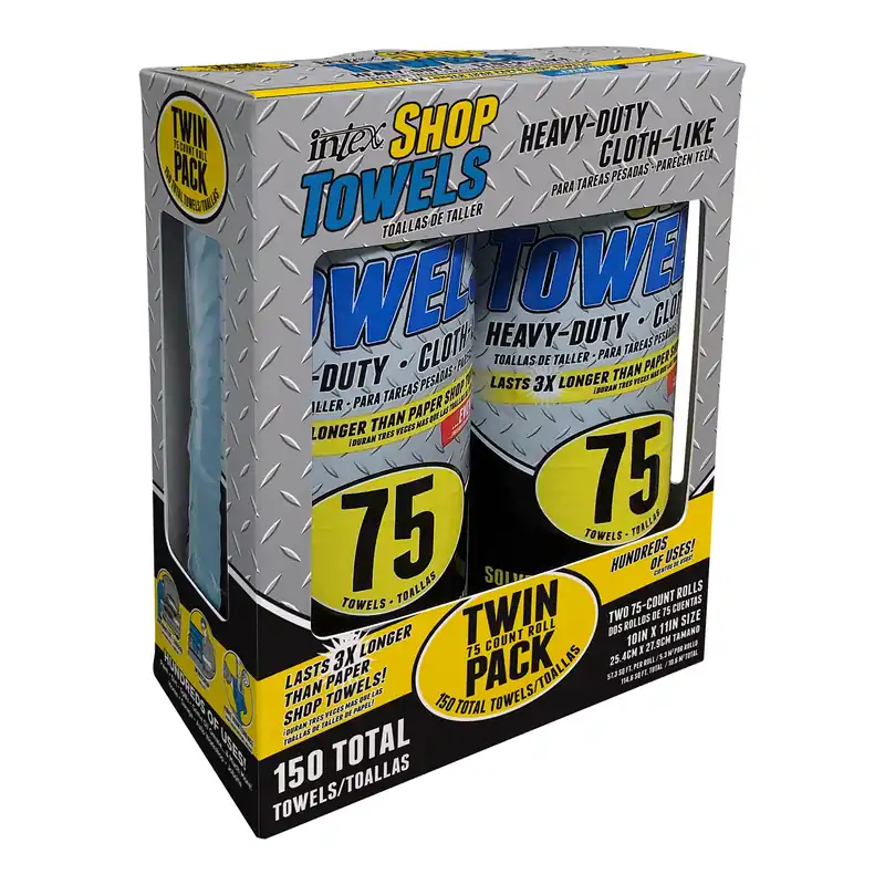 Intex Cloth-Like Shop Towels 10 In. W X 11 In. L 75 Ct 2 Pk