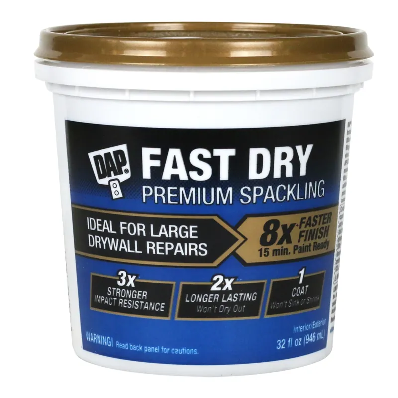 Fast Dry Premium Spackling Compound, 32 Ounce Container, Interior And Exterior Use