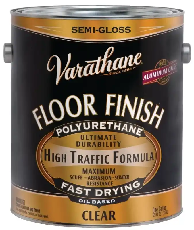 Semi-Gloss Oil-Base Premium Polyurethane Floor Finish, 1-Gallon