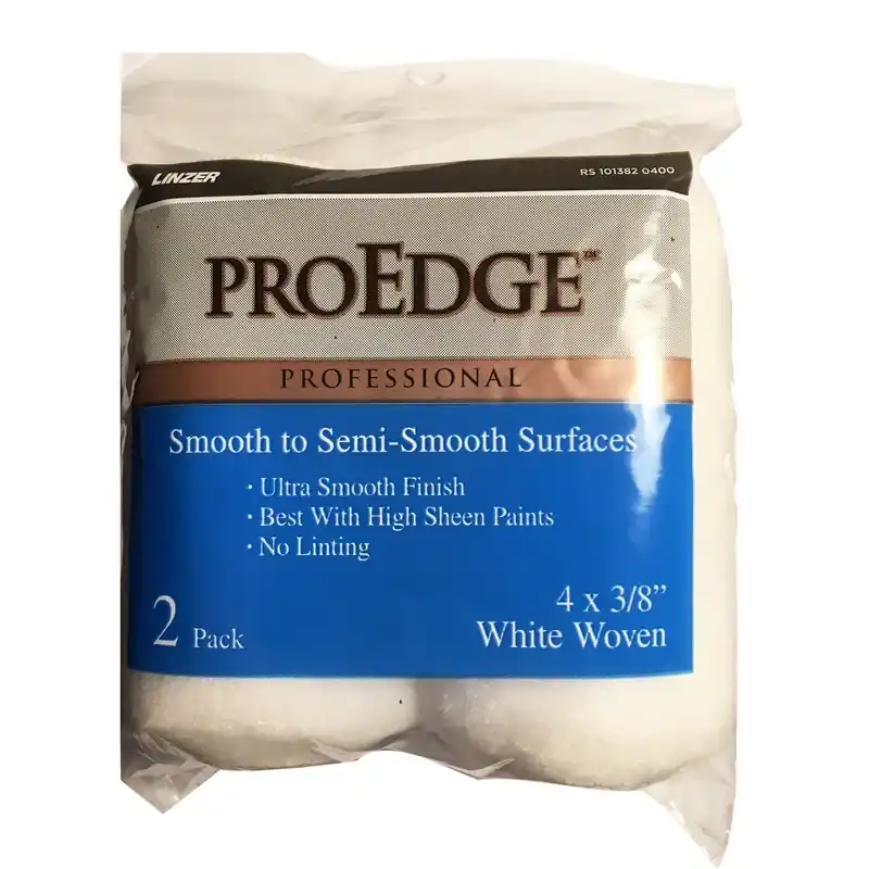 Linzer ProEdge Woven 4 In. W X 3/8 In. Trim Paint Roller Cover 2 Pk