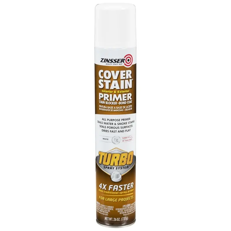 Zinsser CoverStain White Flat/Matte Solvent-Based Alkyd Primer 26 Oz