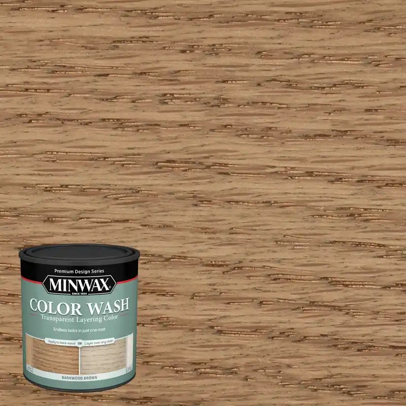 Color Wash Stain, Transparent, Barnwood Brown, 1-Qt.