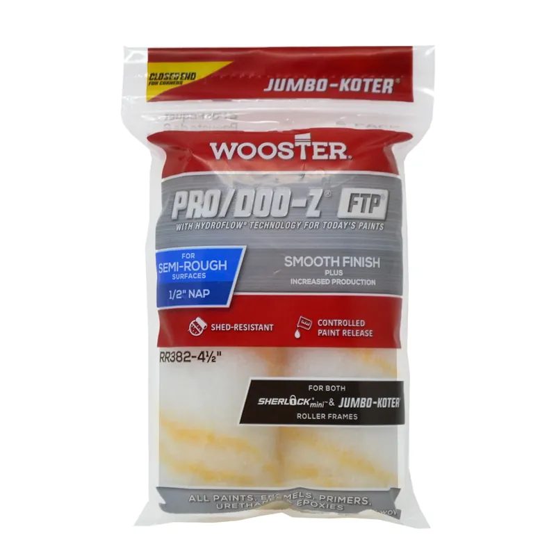Wooster Pro/Doo-Z Fabric 4.5 In. W X 1/2 In. Jumbo Paint Roller Cover 2 Pk