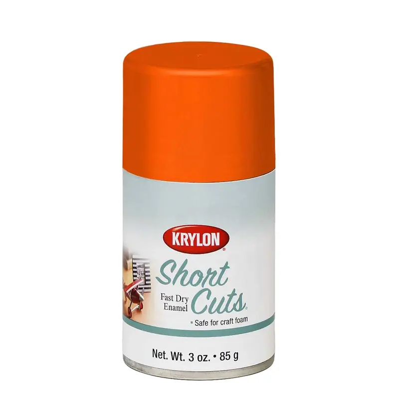 Short Cuts 3 Oz. High-gloss Enamel Spray Paint, Glow Orange