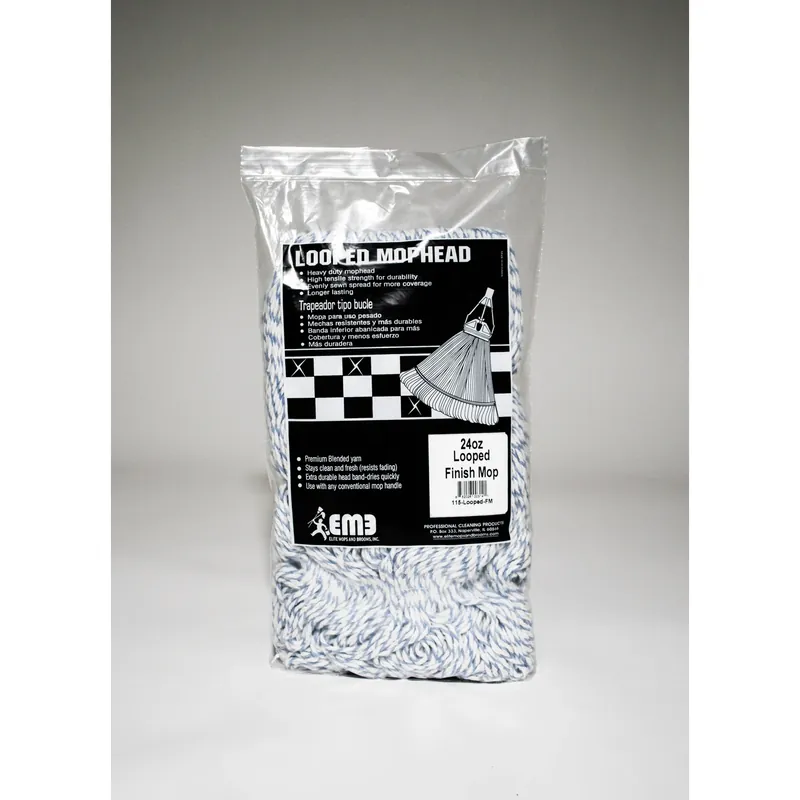 Elite Mops And Brooms 24 Oz. Looped Cotton/Synthetic Blend Mop Refill 1 Pk