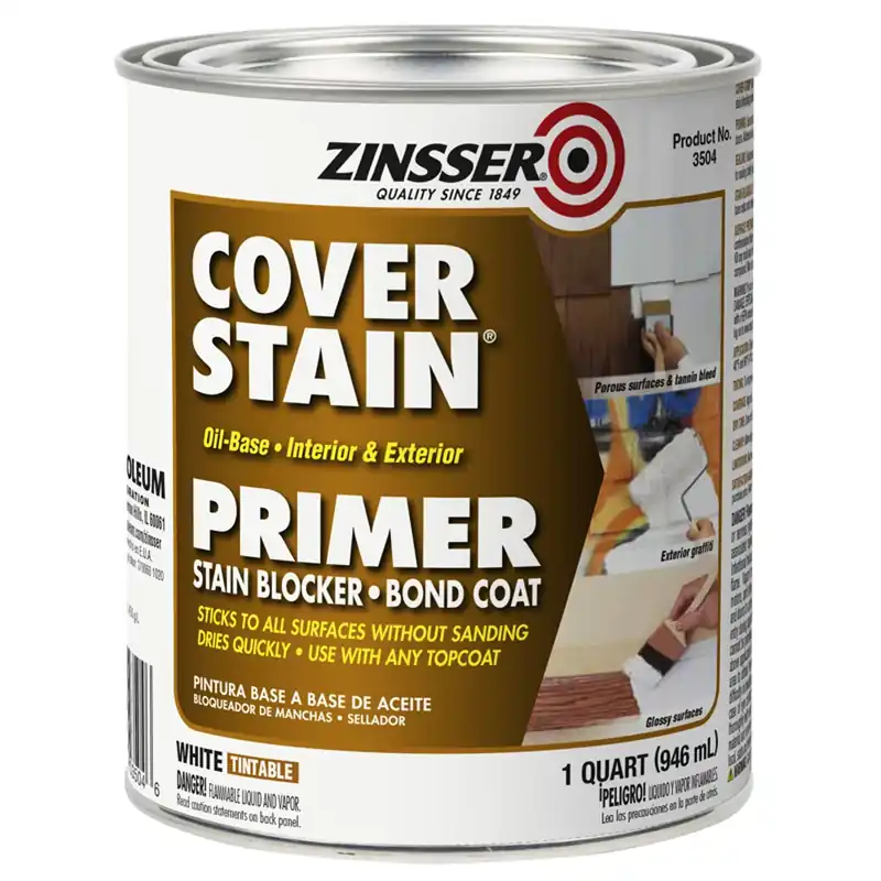 Cover Stain Primer, Sealer & Stain Killer, Oil Based, 1-Qt.