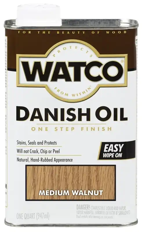 Danish Oil Wood Finish, Medium Walnut, 1-Qt.