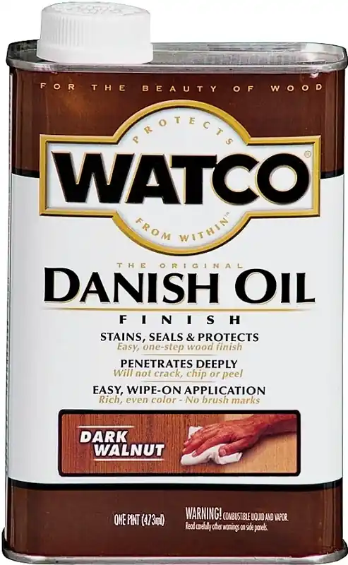 Danish Oil Wood Finish, Dark Walnut, 1-Pt.