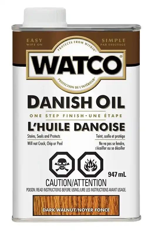 Danish Oil Wood Finish, Dark Walnut, 1-Qt.