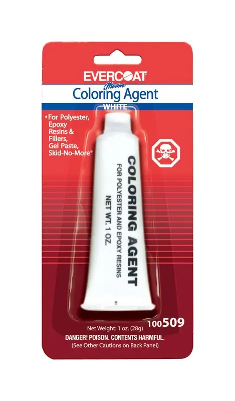 Marine Coloring Agent 1 Oz - White Colorant For Boat Repair And Maintenance