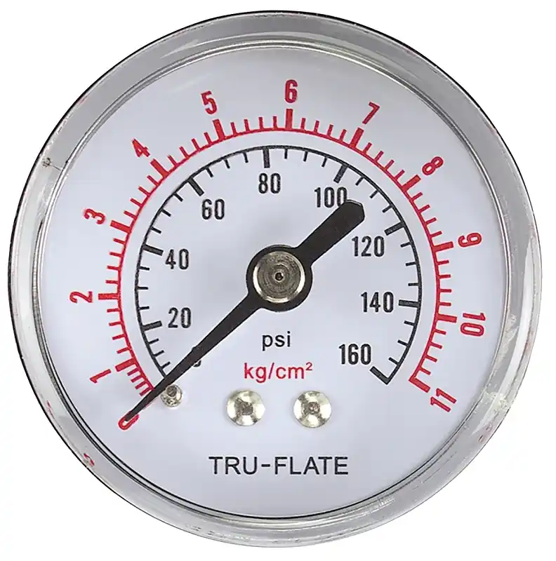 1/4 In. Mnpt Back Mount Pressure Gauge 0-160 Psi