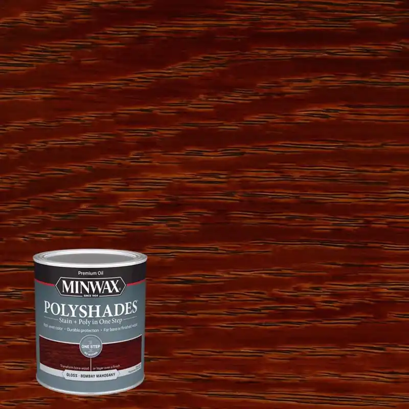 Polyshades Wood Stain, Bombay Mahogany Gloss, Qt.