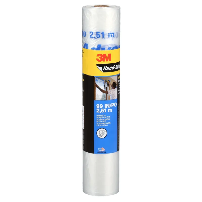 3M Hand-Masker 99 In. W X 90 Ft. L X 0.35 Mil Plastic Masking Film 1 Pk