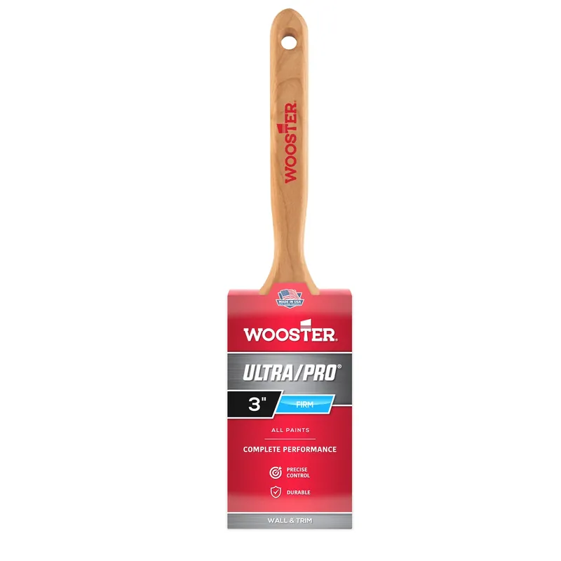 Flat Sash Paint Brush, Nylon/Poly, 3 In.