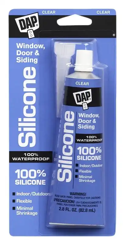Silicone Rubber Sealant, Clear, 2.8-oz.