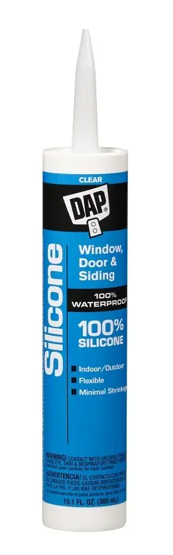 Silicone Rubber Sealant, Clear, 9.8-oz.