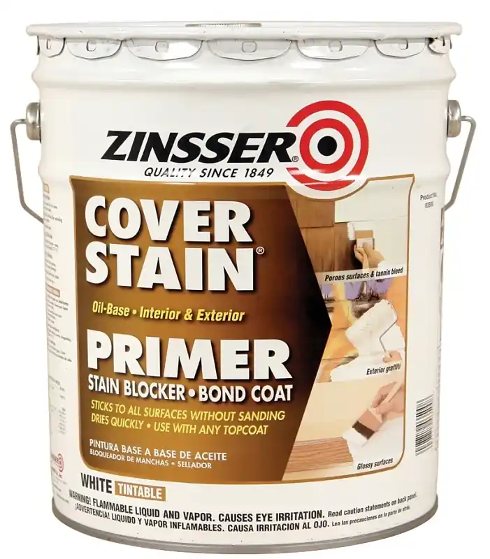 Cover Stain Primer, Sealer & Stain Killer, Oil-Base, 5-Gallons