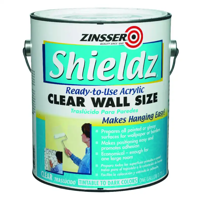 Shieldz Clear Wallpaper Primer, 1 Gallon - Fast Drying Acrylic Primer