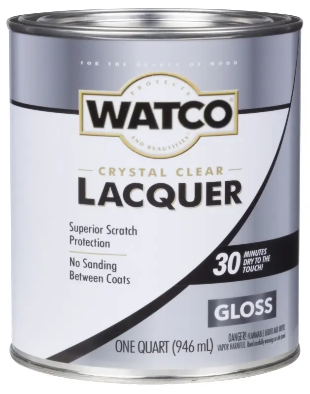 Lacquer Wood Finish, Clear Gloss, 1-Qt.