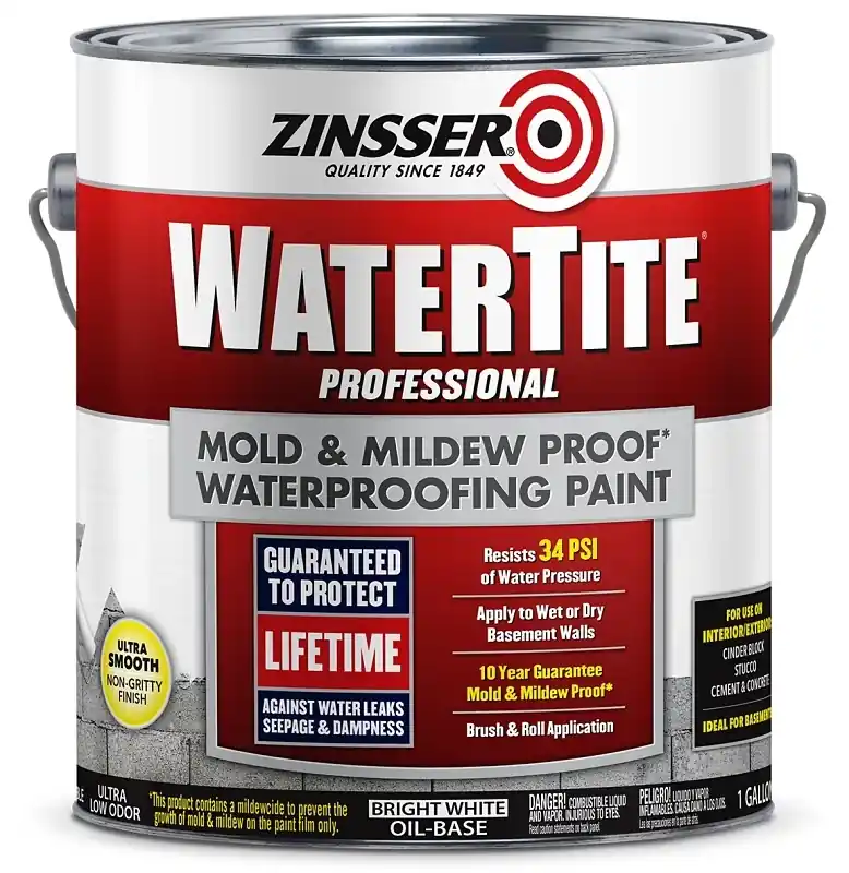 Mold & Mildew Proof Waterproofing Paint For Basements & Masonry, Gallon