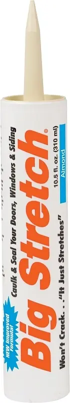 Sashco Big Stretch Almond Elastomeric Acrylic Latex Door/Siding/ Window Caulk 10.5 Oz