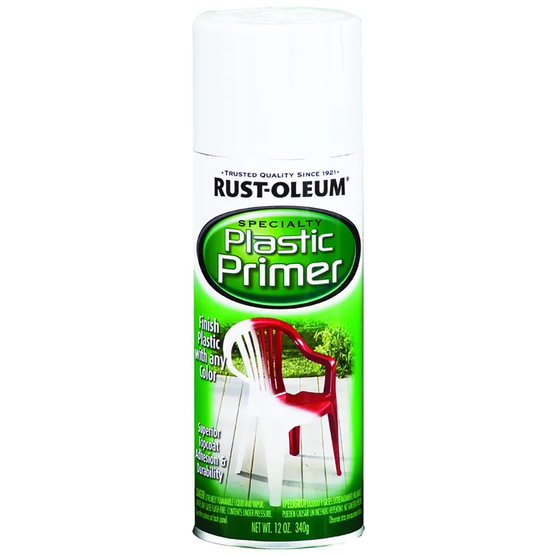 Specialty Plastic Primer Spray, White, 12-oz.