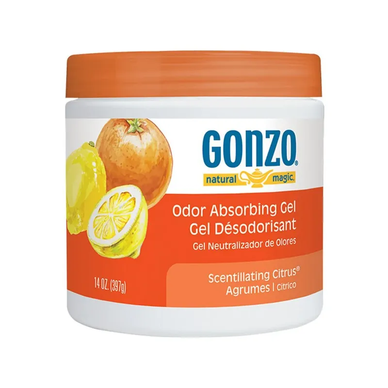 14 Oz. Citrus Odor Absorbing Gel By Gonzo Natural Magic