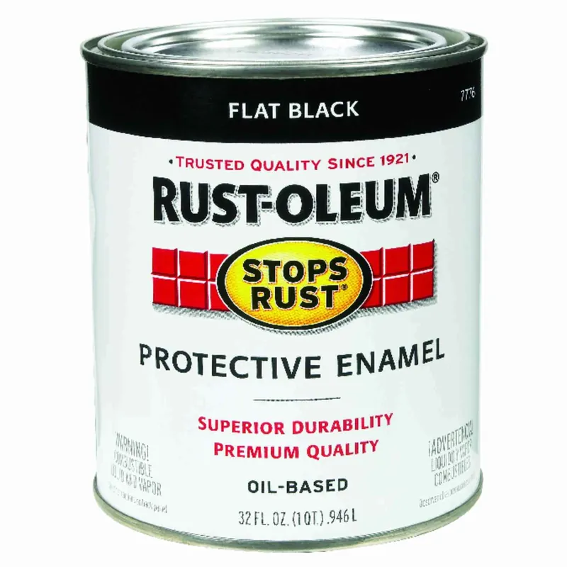 Stops Rust Qt. Flat Black Enamel