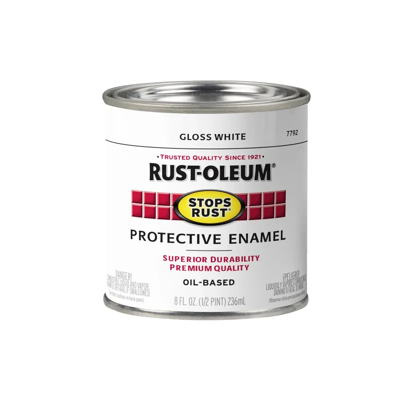 Stops Rust 1/2-Pint White Gloss Enamel