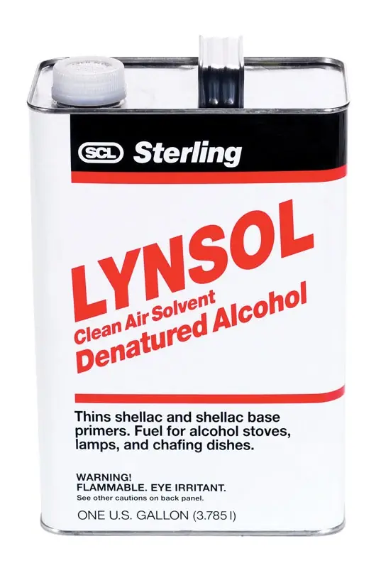 Lynsol Denatured Alcohol 1 Gallon Liquid Solvent For Indoor And Outdoor Use