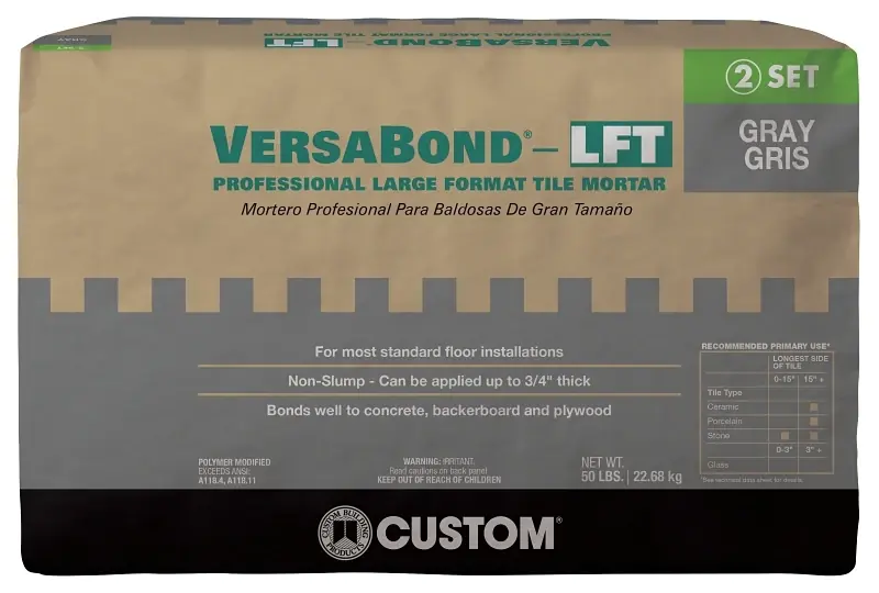 Professional Large Format Tile Mortar, Gray, 50 Lbs.