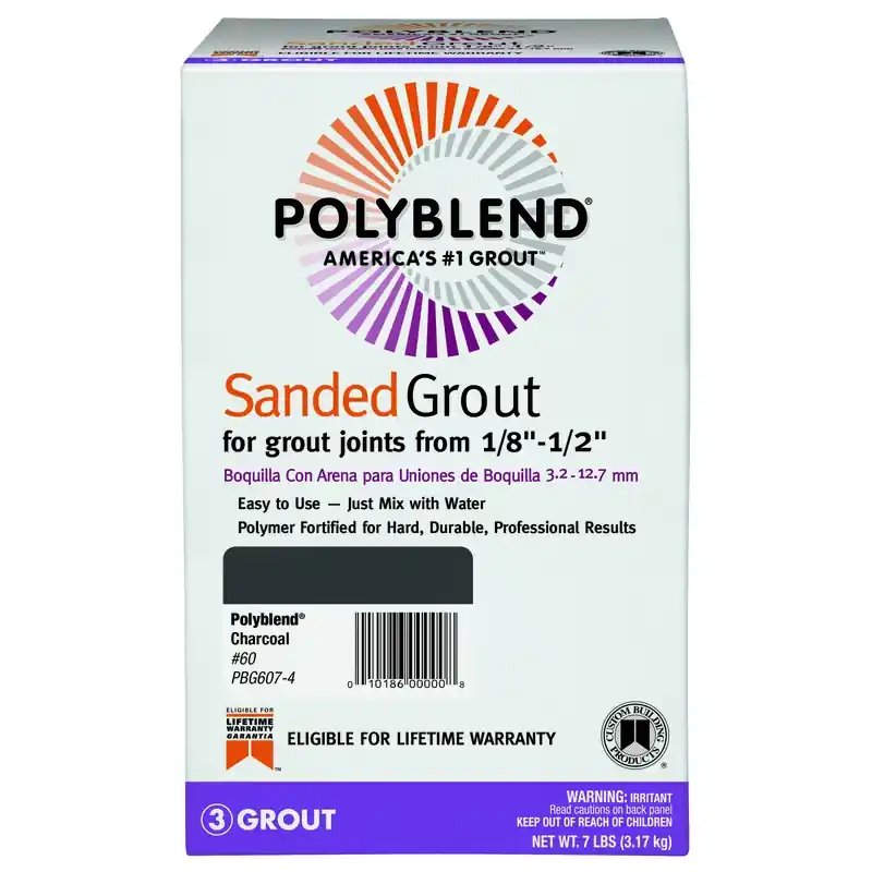 Sanded Grout, Charcoal, 7-Lbs.