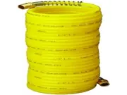 4-25e-ret Yellow 200 Psi Nylon Recoil Air Hose 1/4" X 25‘ With Swivel End Fittings