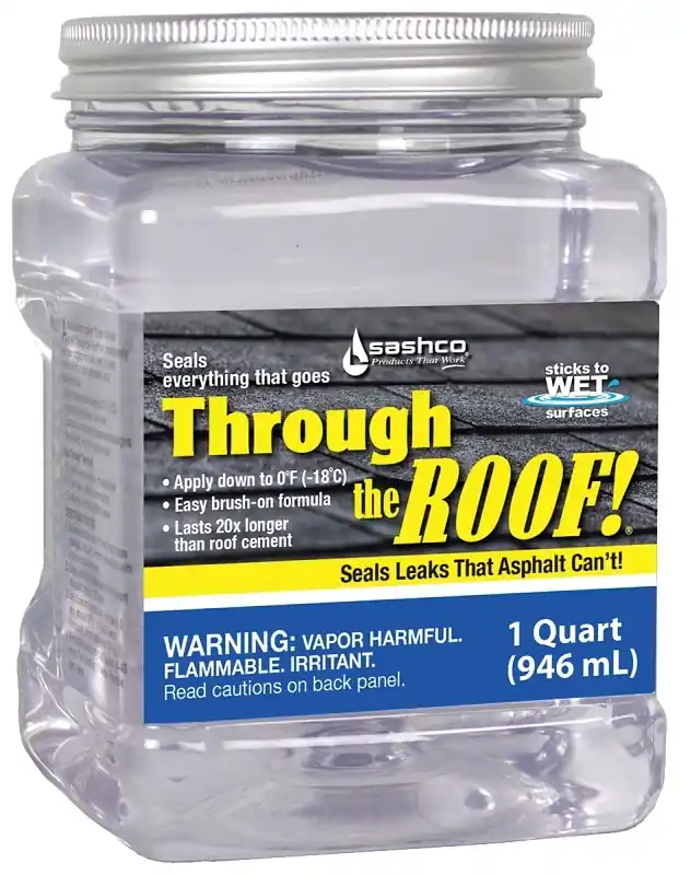 Elastomeric Roof Sealant, Brushable, Clear, 1-Qt.