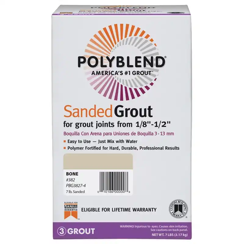 Sanded Grout, Bone, 7-Lbs.