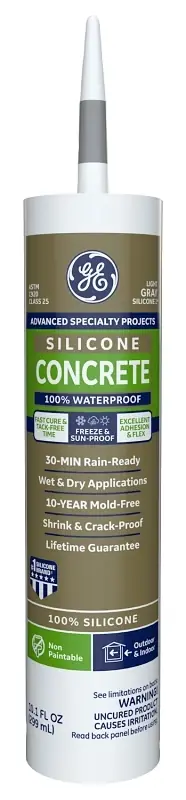 Concrete Silicone 2 Sealant, Light Gray, 10.1-oz.