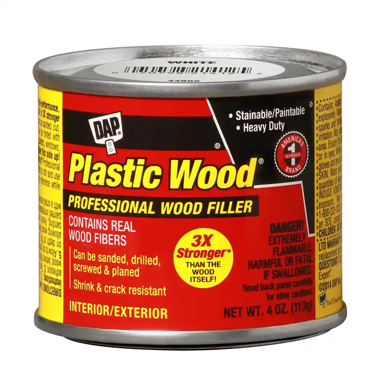 Plastic Wood Cellulose Fibre Wood Filler, White, 4-oz.