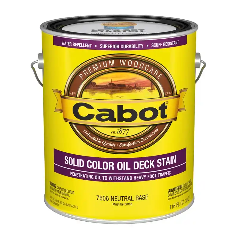 Solid-Color Oil Deck Stain, Neutral Base, 1-Gallon