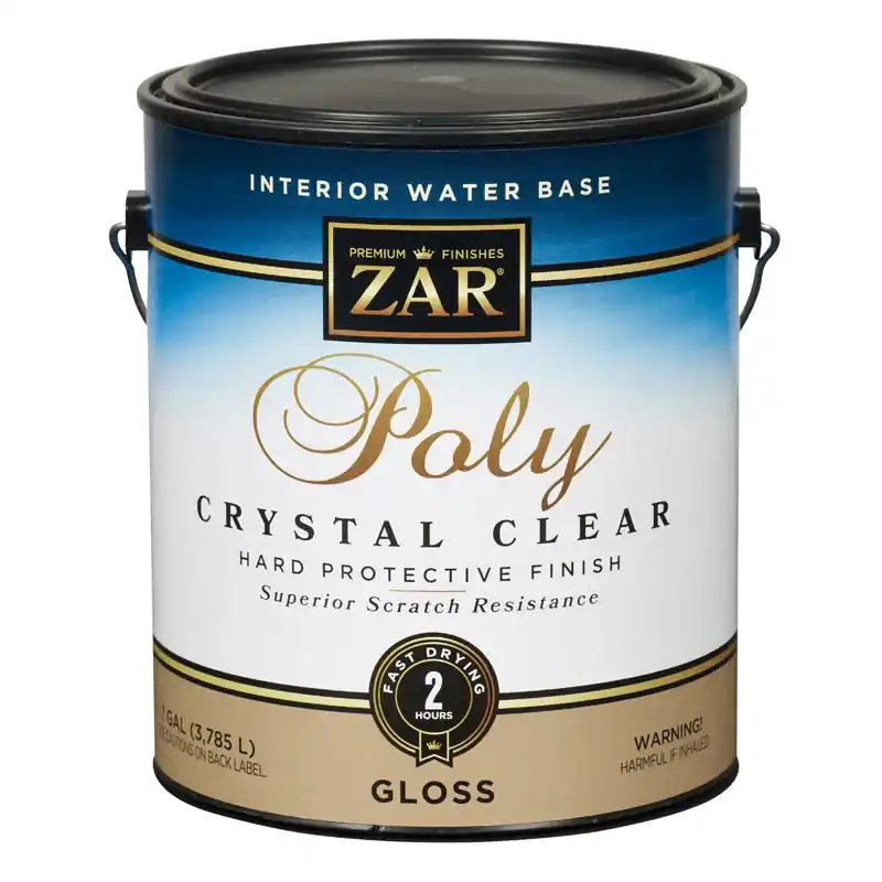 Interior Polyurethane, Water-Based, Crystal Clear Gloss, 1 Gallon