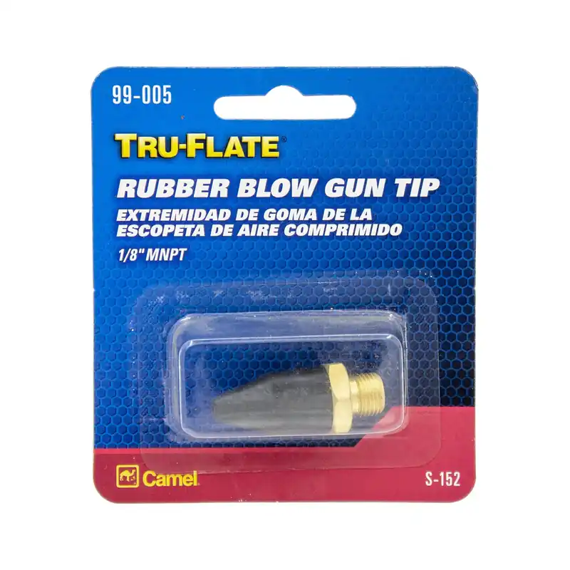 Brass Air Blow Gun Rubber Tip 1/8 In. Replacement For Blow Guns