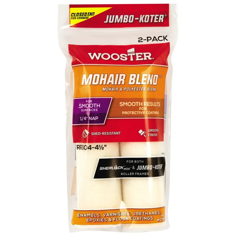 Wooster Jumbo-Koter Mohair Blend 4 1/2 In. W X 1/4 In. Mini Paint Roller Cover 2 Pk