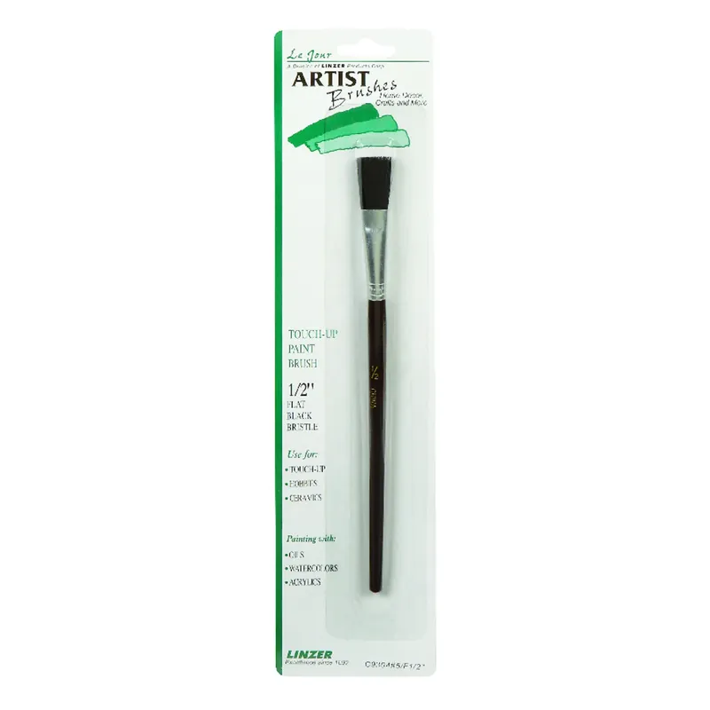 1/2 In. Flat Touch-up Paint Brush - Professional Grade For Various Paints