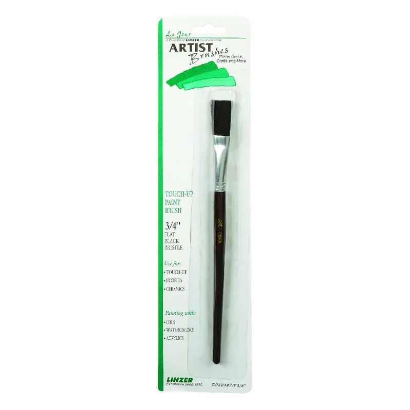 3/4 In. Flat Touch-up Paint Brush With Black China Bristle