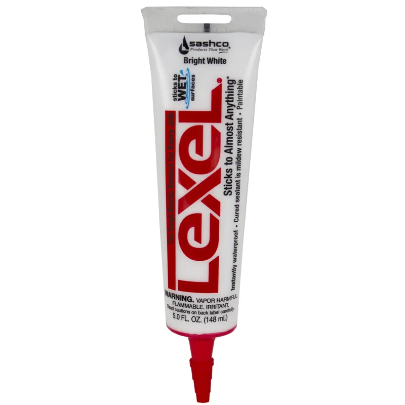 Sashco Lexel White Low VOC Synthetic Rubber All Purpose Caulk 5 Oz